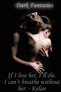 Hugging couple on black background